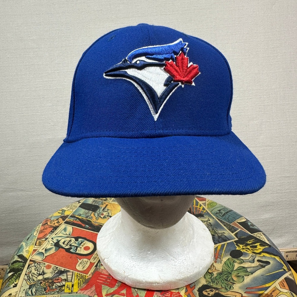 New‎ Era Toronto Blue Jays Fitted Hat Mens 7 1/4 Blue Excellent Las Vegas Patch